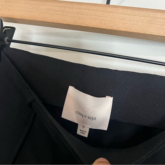 Cinq a Sept Black Billie Pant Size 0 Pull On with Zipper - Picture 6 of 8